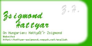 zsigmond hattyar business card